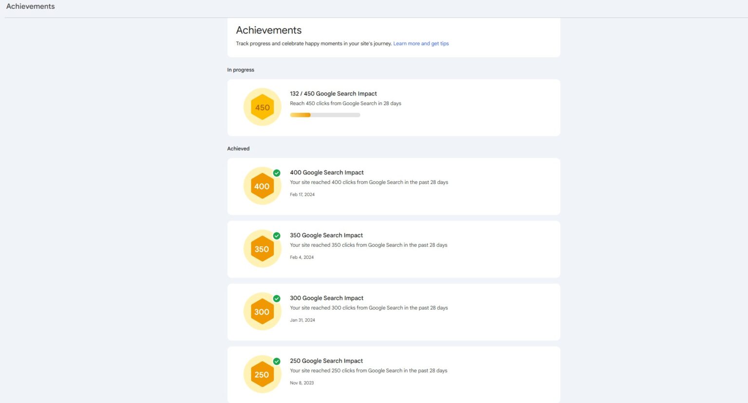 Google search ranking improvements achieved by InspiringClicks SEO team