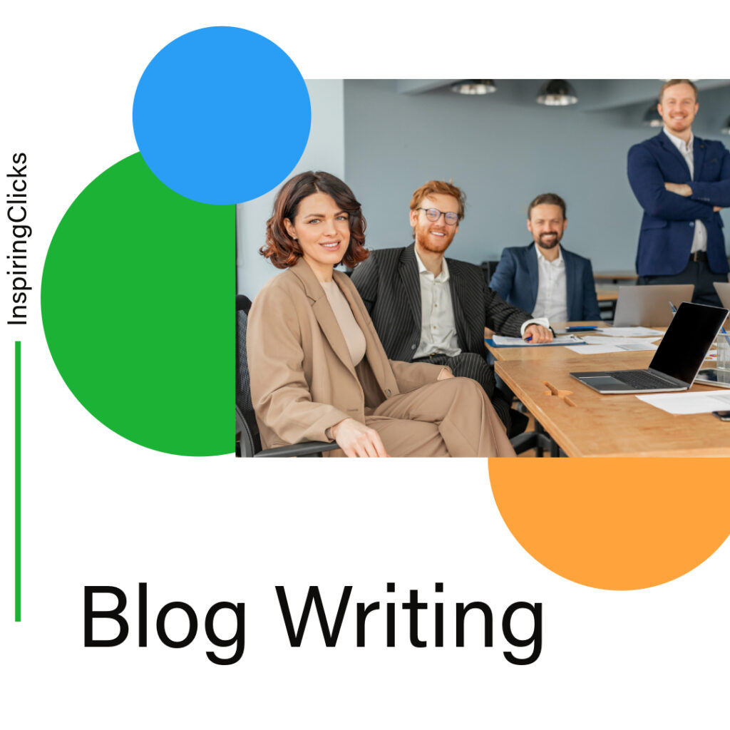 Cost of blogs concept: Photo of professional team at InspiringClicks
