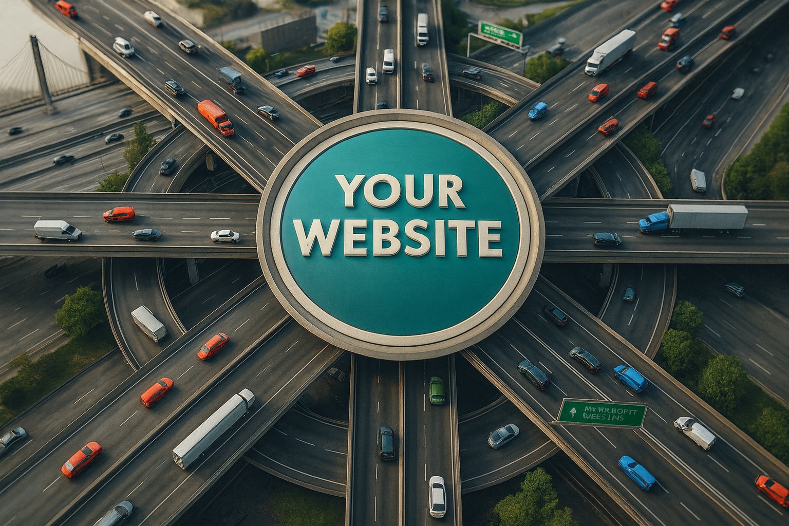 PPC management services concept: digital concept of traffic going to your website