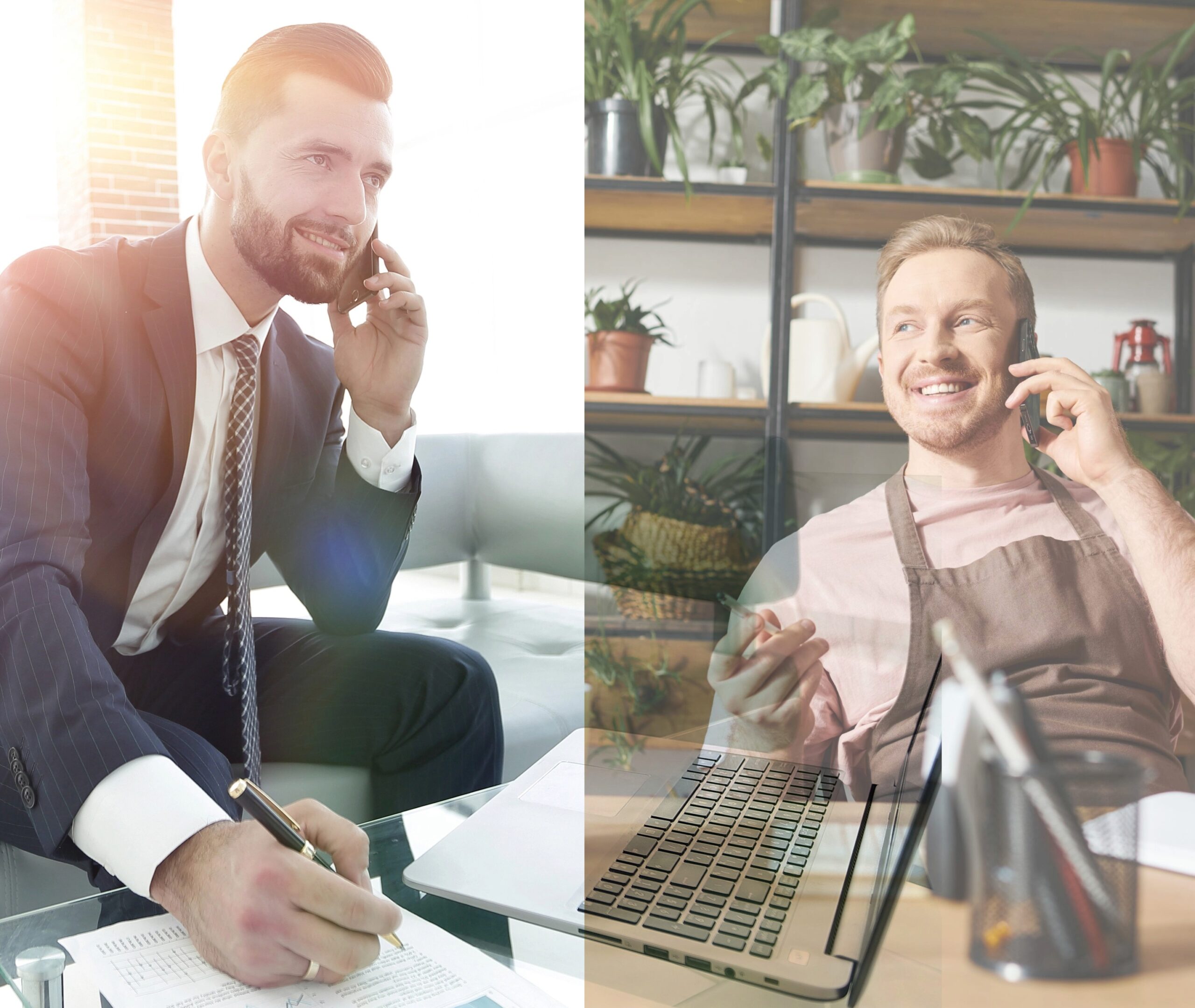 SEO costs featured image: Person on phone with SEO expert