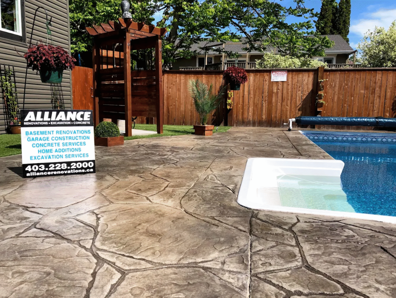 Alliance Renovations concrete work for Calgary garage foundation