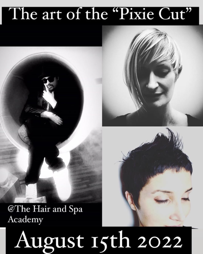 Ali Rocksteady Taleb teaching creative hairstyling techniques in Calgary 2022