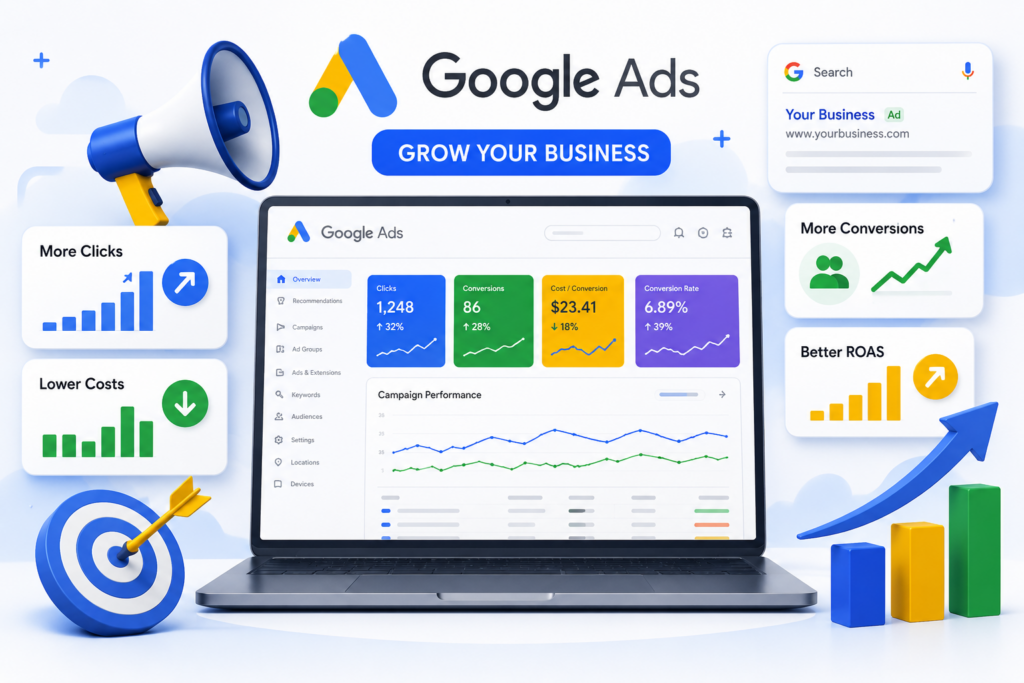 Google Ads management services by InspiringClicks Calgary
