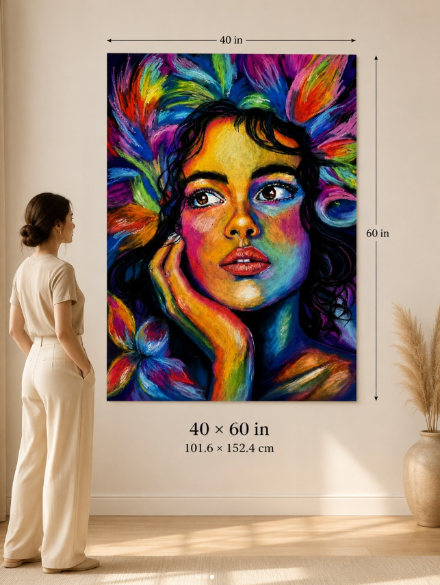 HelgaWildArt Astral Painting Exhibited in Art Gallery