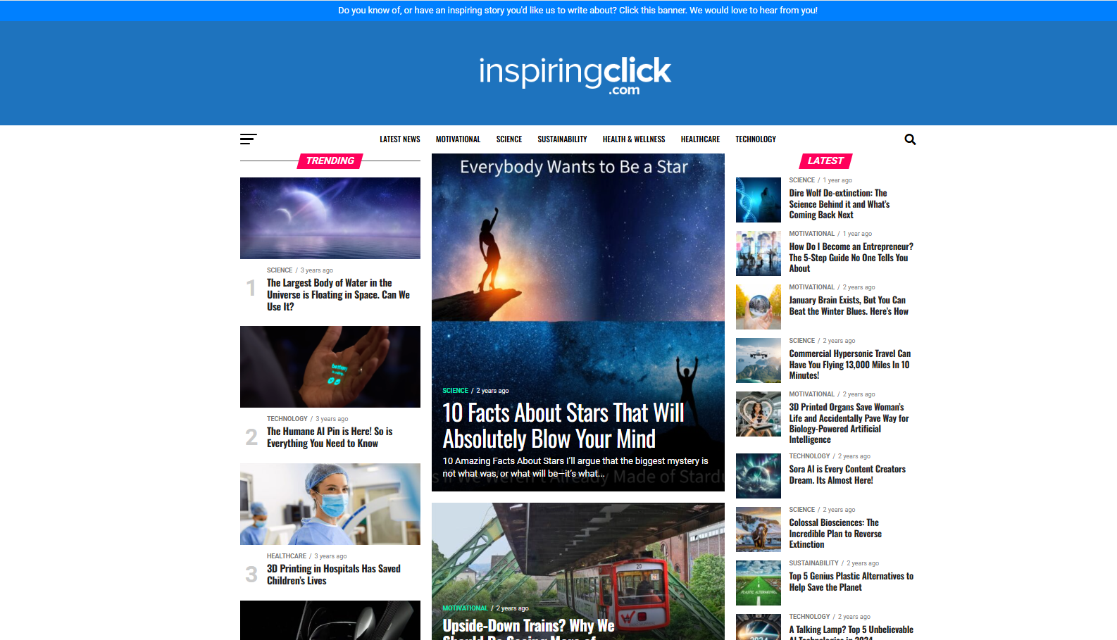 The Inspiring Click motivational news network