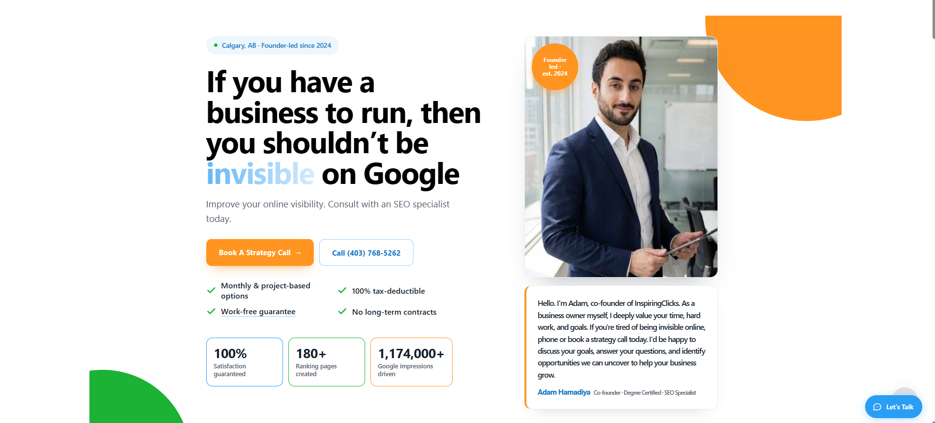 Adam Hamadiya, founder of InspiringClicks — a real, verifiable face behind the website
