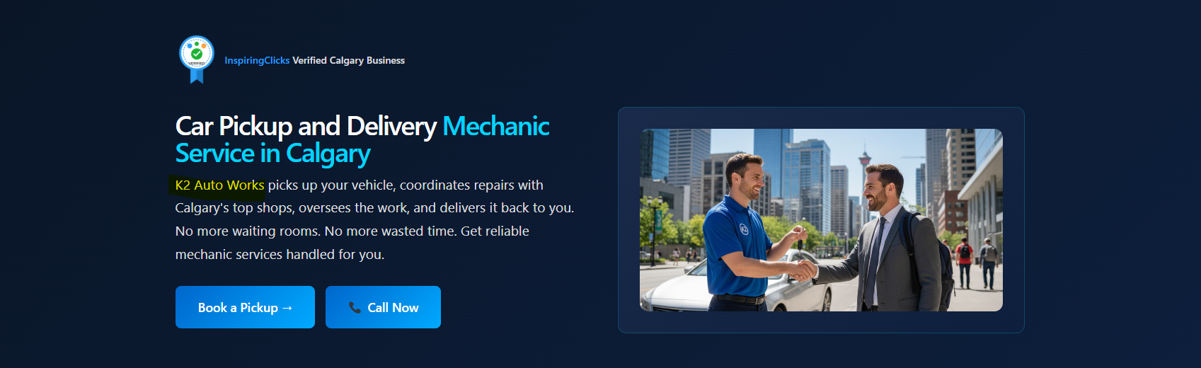 Calgary car dealership client search results from an InspiringClicks SEO campaign